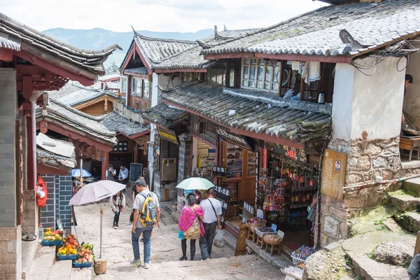Lijiang, Chiny - wrzesień 5 2014: stare miasto lijiang (wpisanego na listę Światowego Dziedzictwa UNESCO). sławny w lijiang, yunnan, Chiny. — Zdjęcie stockowe