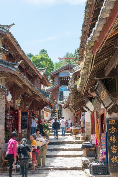 Lijiang, China - 5. September 2014: Altstadt von Lijiang (Unesco-Welterbe) — Stockfoto