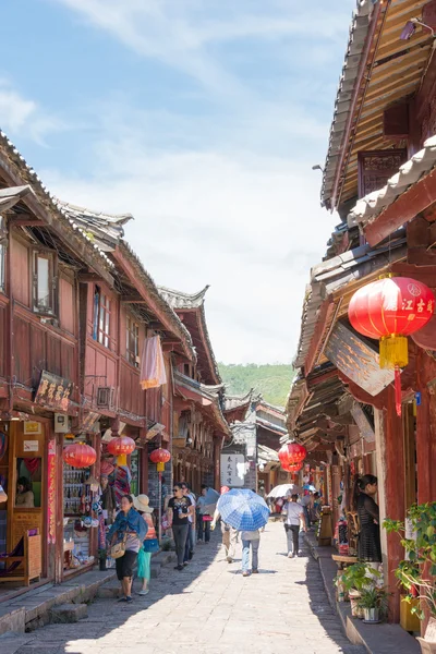 Lijiang, Çin - Eylül 5 2014: eski town lijiang(unesco world he — Stok fotoğraf