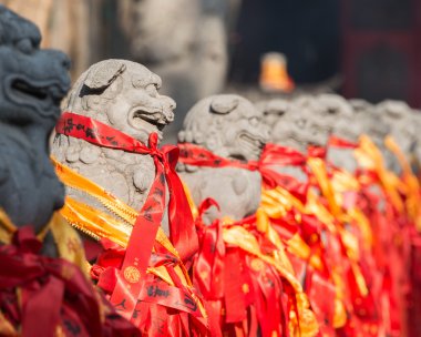 Luoyang, Çin - 14 Kasım 2014: heykel guanlin Tapınağı'nda. luoyang, henan, Çin'deki ünlü tarihi bir site.