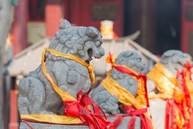Luoyang, Çin - 14 Kasım 2014: heykel guanlin Tapınağı'nda. luoyang, henan, Çin'deki ünlü tarihi bir site.