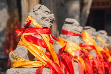 Luoyang, Çin - 14 Kasım 2014: heykel guanlin Tapınağı'nda. luoyang, henan, Çin'deki ünlü tarihi bir site.
