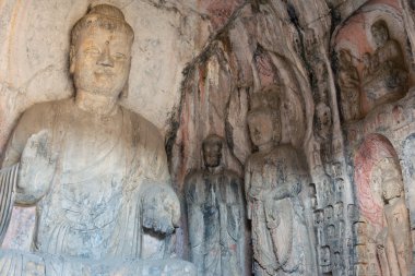 Luoyang, Çin - 13 Kasım 2014: longmen mağarasını. UNESCO Dünya Mirası luoyang, henan, Çin.