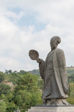 Tianshui, Çin - 6 Ekim 2014: heykelleri zhuge liang tianshui, gansu, Çin. Zhuge liang (181-234) yapıldı shu devleti bir Başkan han.