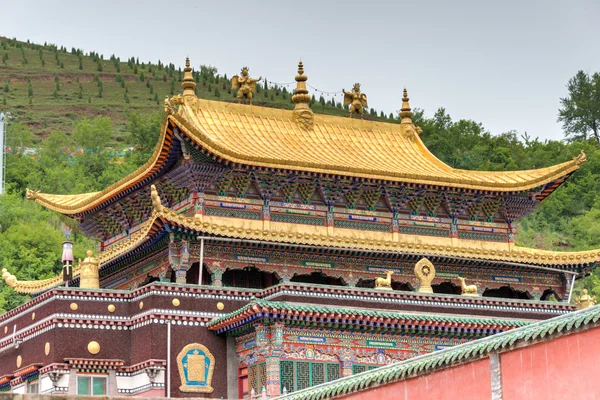 Xining, China - Jun 30 2014: Kumbum klooster. een beroemde bezienswaardigheid in de oude stad van Xining, Qinghai, China. — Stockfoto