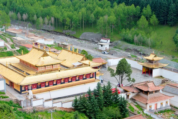 HUZHU, CHINA - 7 de julho de 2014: Gonlung Champa Ling (Youningsi). um mosteiro famoso em Huzhu, Qinghai, China . — Fotografia de Stock