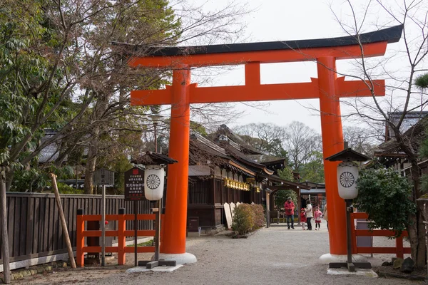 Kyoto, japan - 12 jan 2015: shimogamo-jinja heiligdom. een beroemde heiligdom (unesco werelderfgoed) in de oude stad Kioto, japan. — Stockfoto