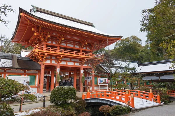 京都，日本-2015 年 1 月 12 日: 上贺茂神社。著名的神社 (教科文组织世界遗产站点) 在古都城京都，日本. — 图库照片