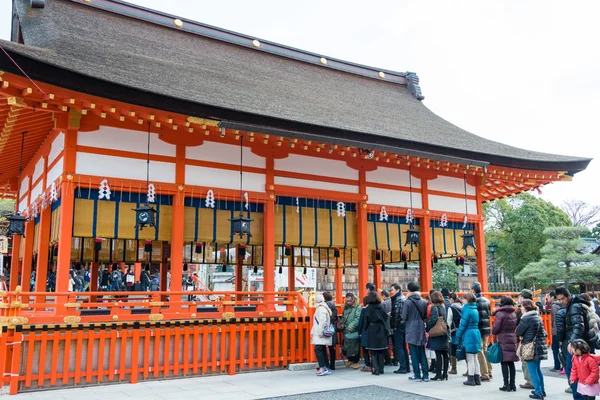 KYOTO, JAPÓN - 11 de enero de 2015: Santuario Fushimi Inari-taisha. un santuario famoso en la antigua ciudad de Kyoto, Japón . — Foto de Stock