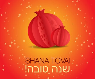 Roş-ha-Shana için kağıt nar.