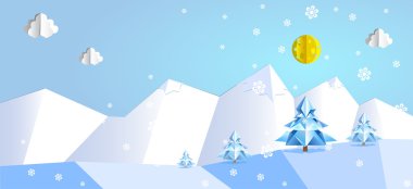 Kağıt kış manzarası kadar pop