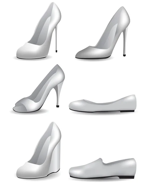 Zapatos de mujer plantillas para diseñadores . — Vector de stock