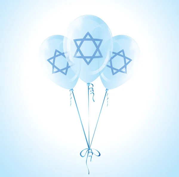 Balony na dzień niepodległości Izraela — Wektor stockowy