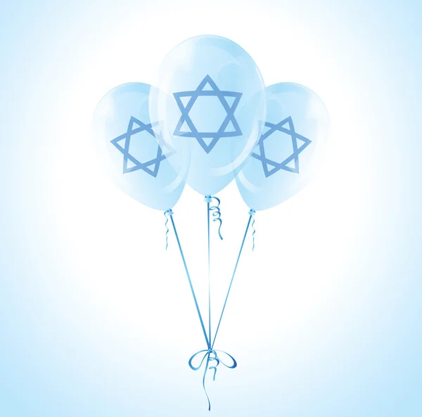 Globos para el Día de la Independencia de Israel — Vector de stock