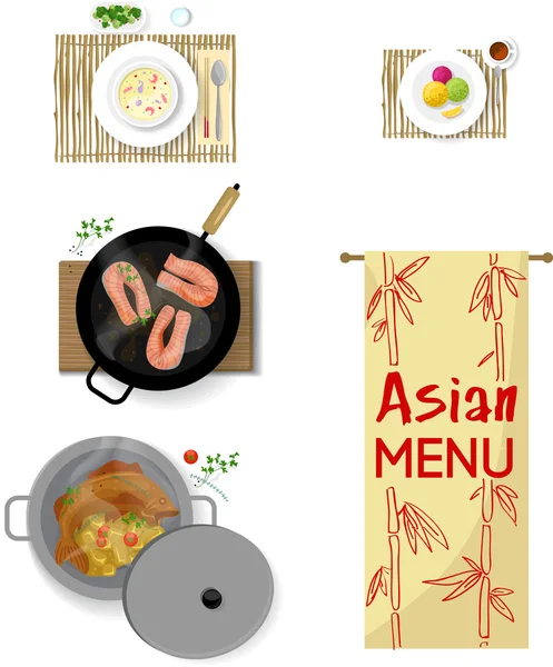 Asian meals set — Stock Illustration Asian meals set Stock Illustration