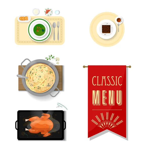 American meal set — Stock Illustration American meal set Stock Vector