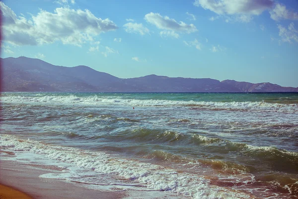 Spiaggia mediterranea a Creta Heraklion — Foto Stock