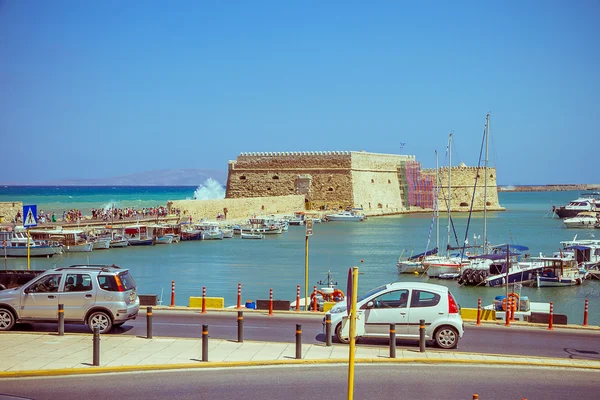 Crete Heraklion August 25: Venetian fortress Koules — Stock Photo, Image