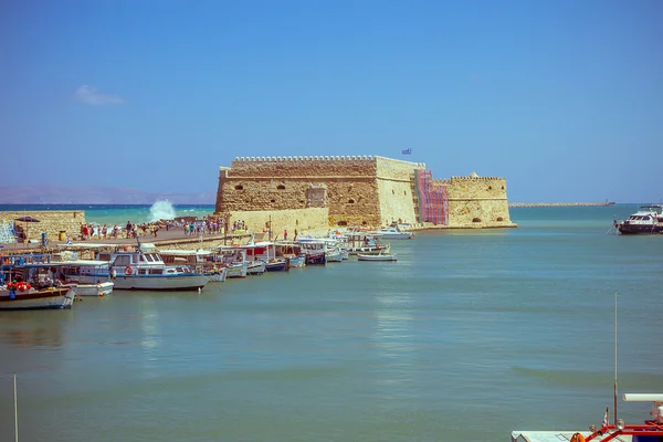 Крит Ираклион 25 августа: Венецианская крепость Коулз — стоковое фото