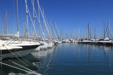 Antibes, Fransa - 27 Ağustos 2014: tekne, yat, port vauban