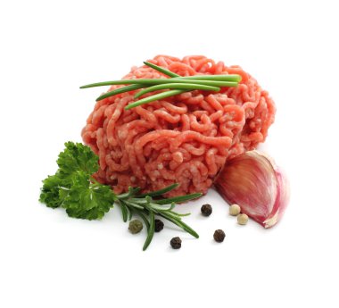 Minced meat ball with herbs clipart