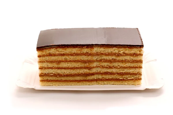Prinzregentenkuchen, Kekse mit Schokolade — Stockfoto
