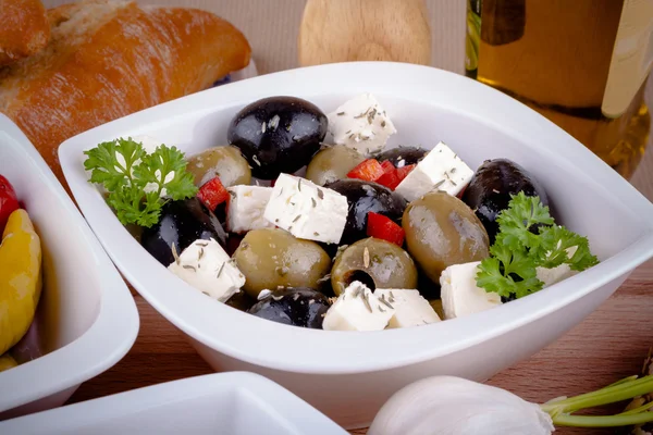 Antipasti mediterranei primo piano — Foto Stock