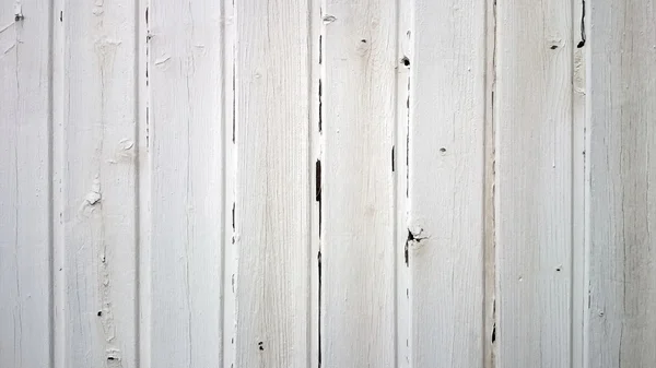 Vieux mur en bois blanc comme fond — Photo