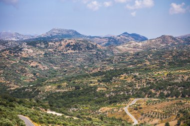 Crete, Akdeniz dağ manzarası