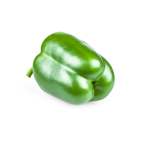 Green bell peppers lying, isolated — Stock Photo, Image