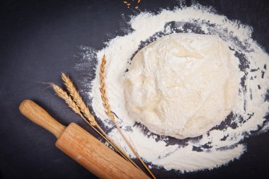 Arka plan hamur ile pişirme