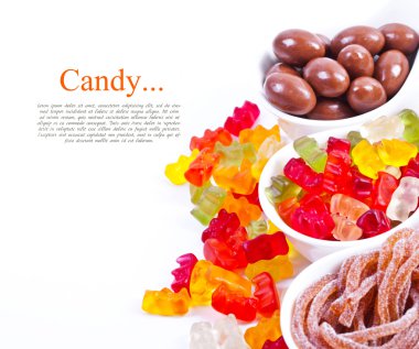 Mixed colorful candies clipart