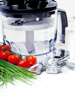 Domates, chives ve blender