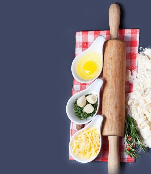 Ingredients for cheese cookies — Stock Photo, Image