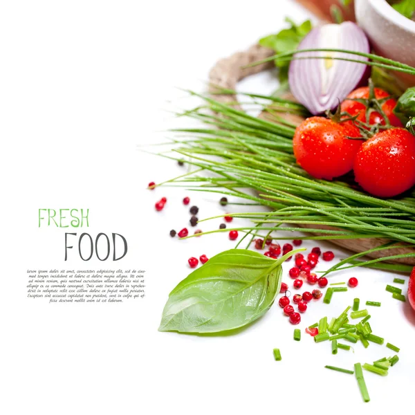 체리 토마토, 향신료와 고추 — 스톡 사진