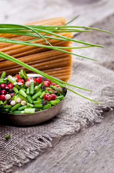 Pasta with herbs — Stock Photo, Image