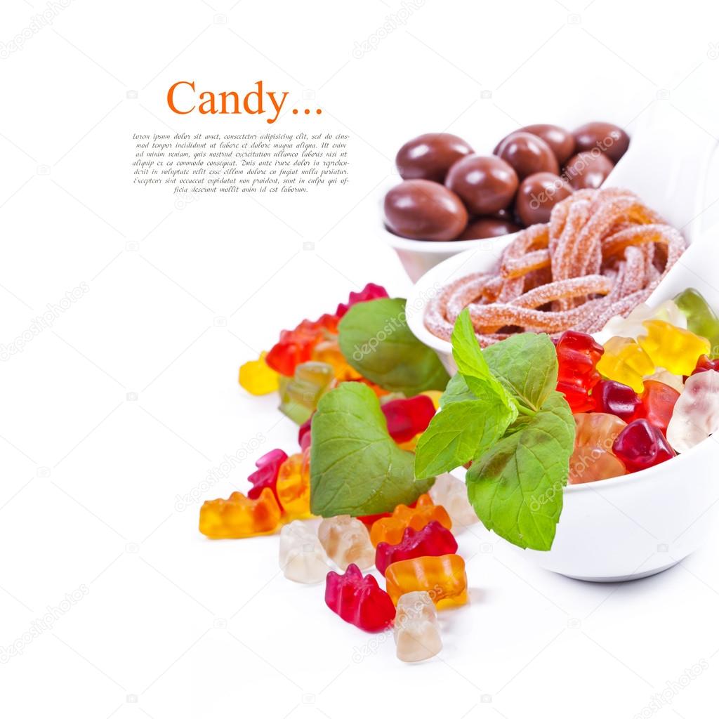 Mixed colorful candies