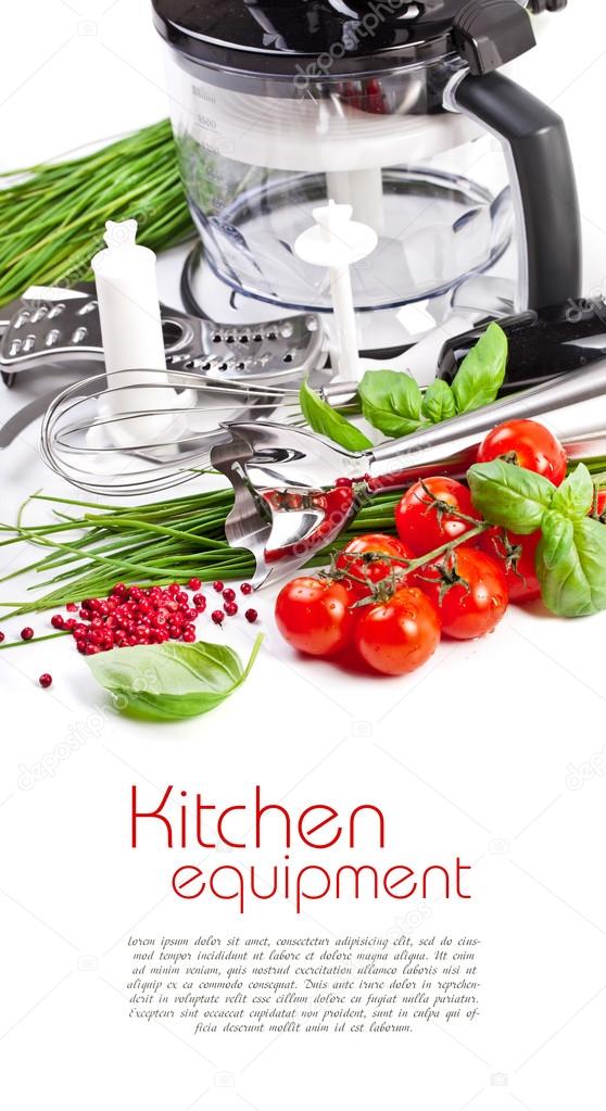 Tomatoes, chives and blender