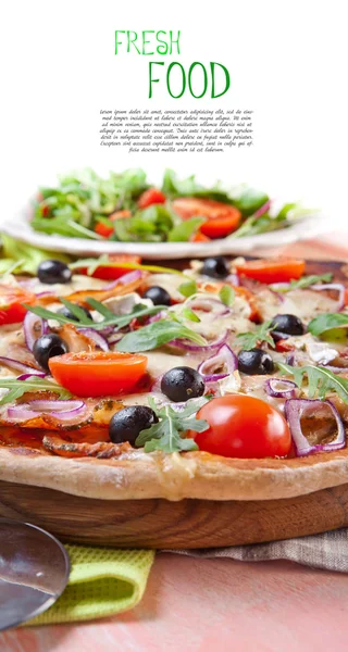 Kuru tedavi jambon pizza — Stok fotoğraf
