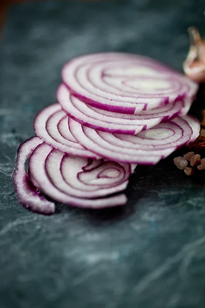 Salt from Himalayas with onion — Stock Photo, Image