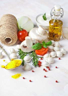 Tortellini ve beyaz sebze