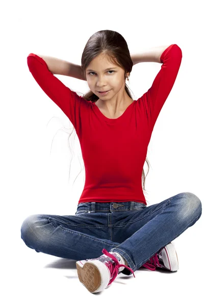 Beautiful teen girl isolated — Stock Photo, Image