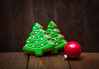 bir Noel ağacı şeklinde kurabiye