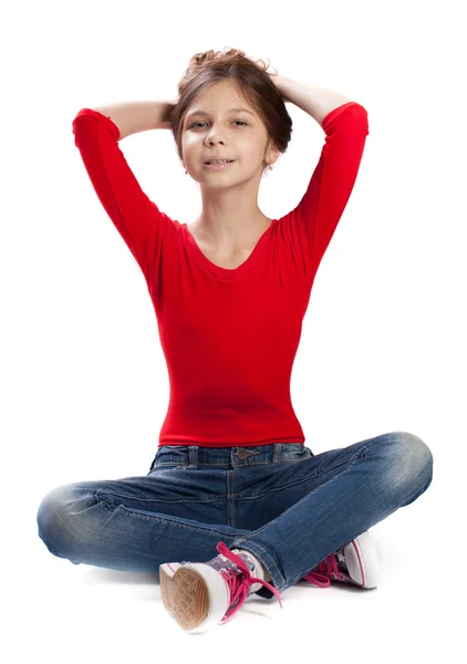 Beautiful teen girl isolated — Stock Photo, Image