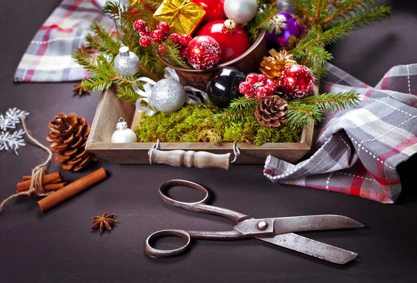 Homemade Christmas decorations — Stock Photo, Image