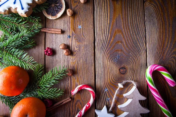 Décorations de Noël sur bois — Photo