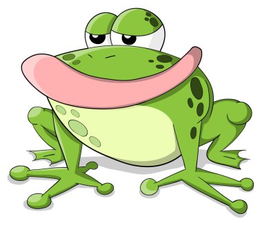 Cute cartoon frog clipart