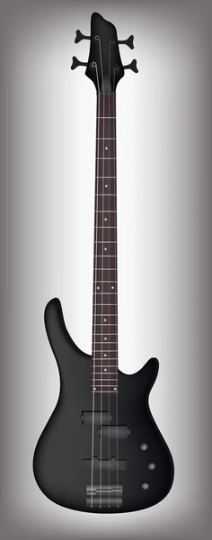 Guitarra elétrica preta — Vetor de Stock