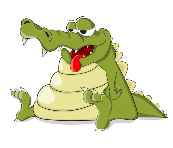 Crocodile dessin animé drôle — Image vectorielle