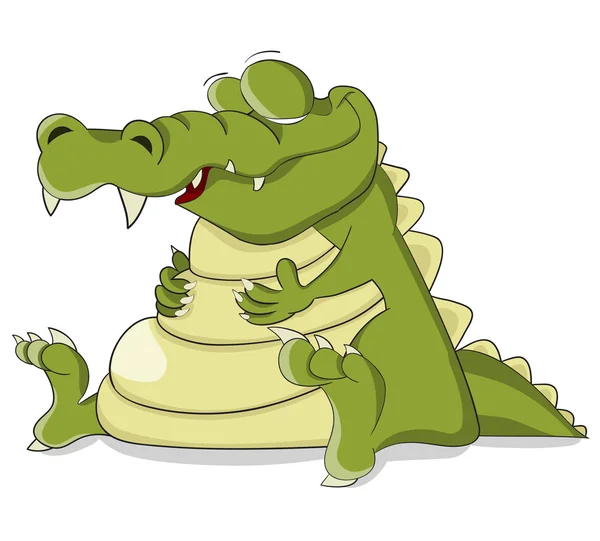 Funny cartoon crocodile — Stock Vector